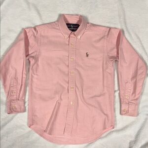 Polo Ralph Lauren Boy's Cotton Oxford Shirt Pink Size 7 Pony Preppy Classic